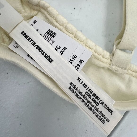 PINK Victoria's Secret XL Powder Puff Bralette Snowflake Pom Pom Triangle - Picture 9 of 13